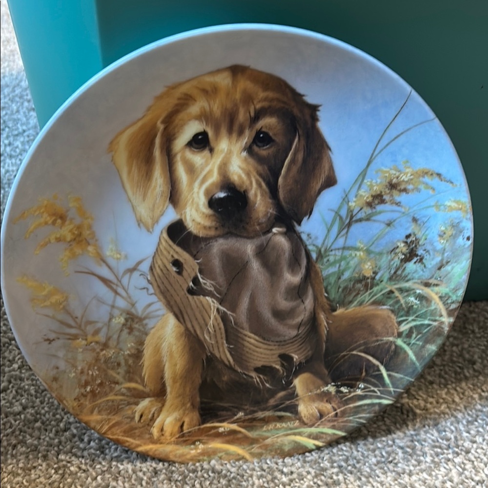 Golden Retriever Decorative Plate